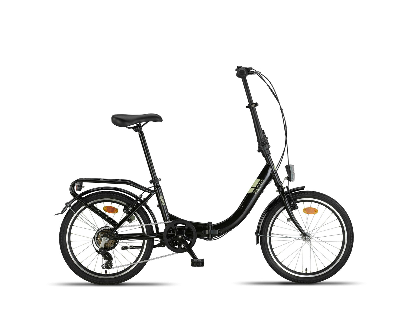 PACTO EIGHT – Low-step 20” folding bike with 6-speed Shimano (Lavender/Black/Patrol Green)