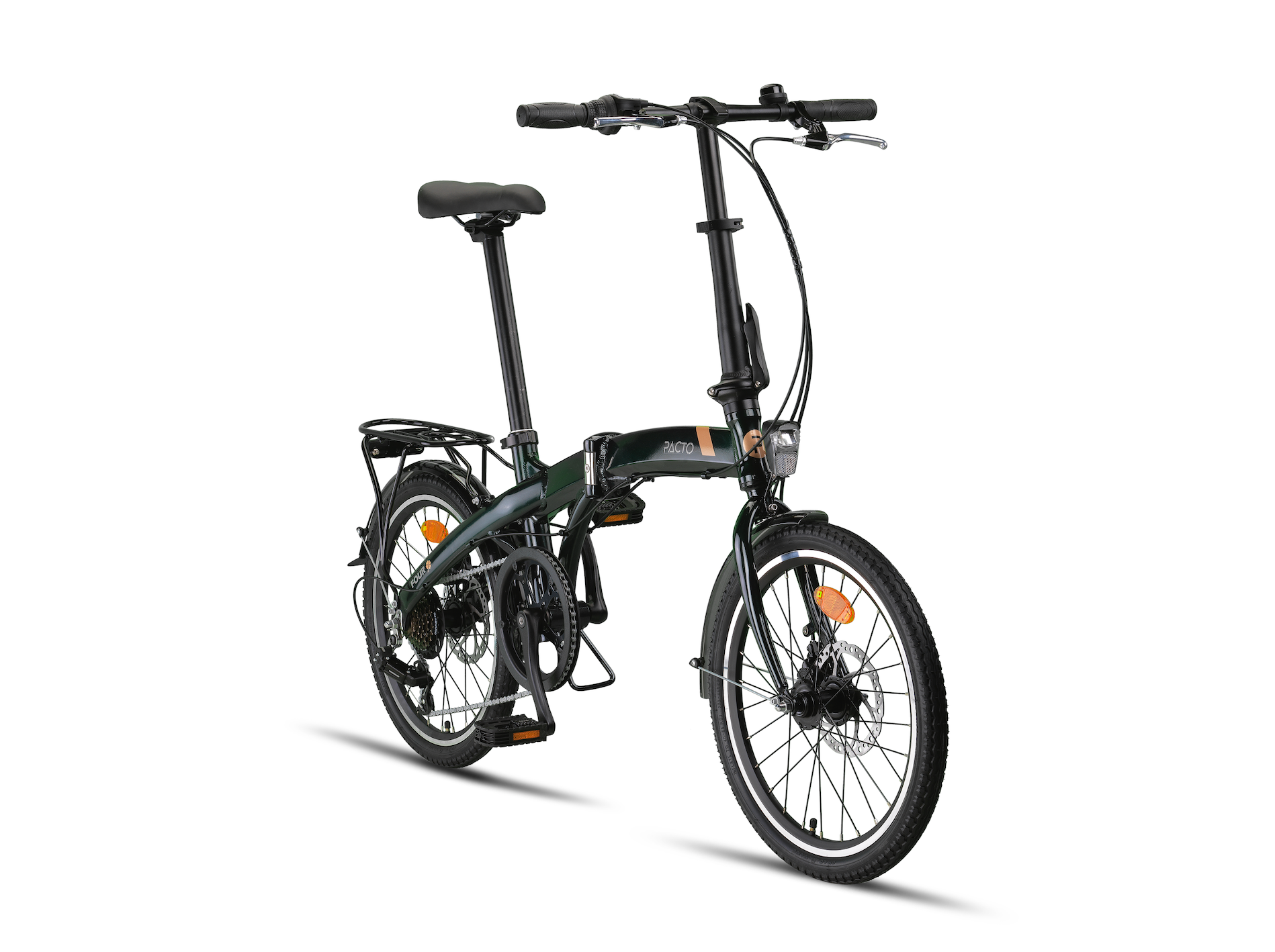 🇬🇧 English alt text:
“Side view of a black PACTO FOUR S folding bike with 20-inch wheels and Shimano 6-speed gear system, displayed against a light background.”
🇳🇱 Nederlandse alt-tekst:
“Zijaanzicht van een zwarte PACTO FOUR S vouwfiets met 20-inch wielen en Shimano 6-versnellingssysteem, afgebeeld tegen een lichte achtergrond.”