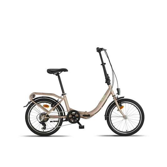PACTO EIGHT opvouwbare vouwfiets lichtgewicht 20 inch met lage instap en 6 Shimano versnellingen, geschikt voor trein, auto of camper
PACTO EIGHT folding bike – lightweight 20-inch with low step and 6-speed Shimano gears, ideal for train, car or camper travel