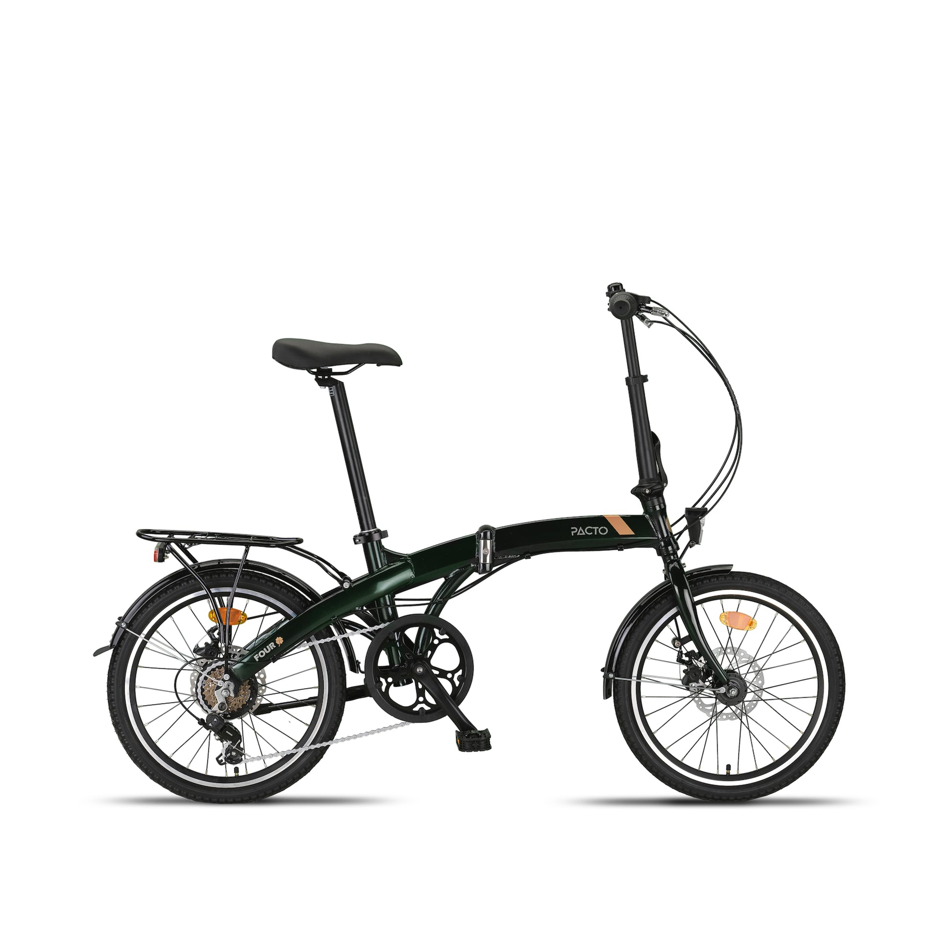 🇬🇧 English alt text:
“Side view of a black PACTO FOUR S folding bike with 20-inch wheels and Shimano 6-speed gear system, displayed against a light background.”
🇳🇱 Nederlandse alt-tekst:
“Zijaanzicht van een zwarte PACTO FOUR S vouwfiets met 20-inch wielen en Shimano 6-versnellingssysteem, afgebeeld tegen een lichte achtergrond.”
