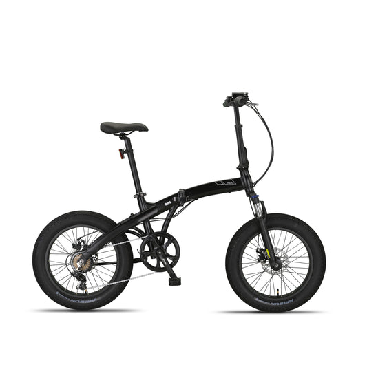pacto-foldingbike-vouwfiets-plooifiets-black-zwart-foldingbike-beste-vouwfiets-kopen-opvouwbare-fiets-urban-compact-dikkebanden-fatbike-orange