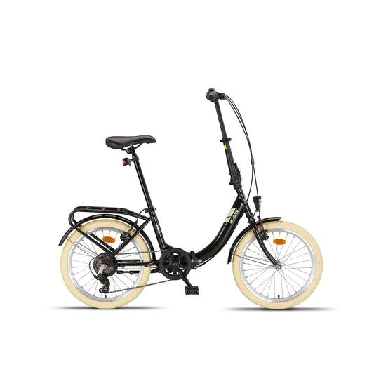 PACTO EIGHT opvouwbare vouwfiets lichtgewicht 20 inch met lage instap en 6 Shimano versnellingen, geschikt voor trein, auto of camper
PACTO EIGHT folding bike – lightweight 20-inch with low step and 6-speed Shimano gears, ideal for train, car or camper travel