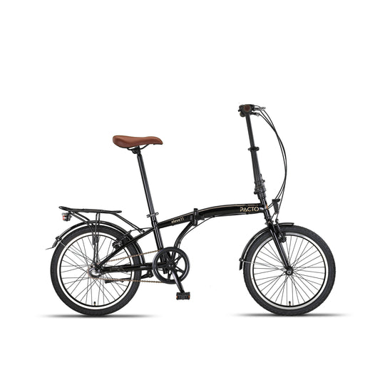 PACTO ELEVEN – 20” folding bike with Shimano Nexus 3 and oversized steel frame (Black/Mint)